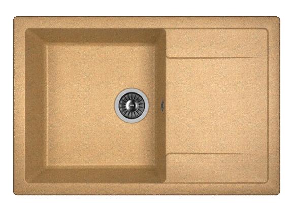 Мойка кухонная из литьевого мрамора Dr. Gans ТЕХНО 760 25.030.D0760.406 76*51 см. терракота