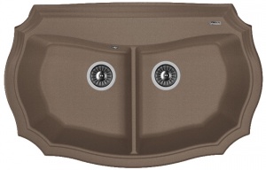 Мойка кухонная керамогранитная Florentina ЭМИЛИЯ 870 20.365.F870.303 87*55 см. мокко