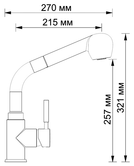 Смеситель WasserKRAFT MAIN 4166 для кухонной мойки с вытяжной лейкой Смеситель WasserKRAFT MAIN 4166 для кухонной мойки с вытяжной лейкой
