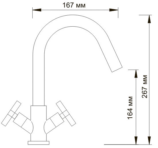 Смеситель WasserKRAFT WESER 7803 для раковины  Смеситель WasserKRAFT WESER 7803 для раковины
