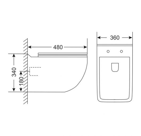 Унитаз навесной Mirsant DUO    Унитаз навесной Mirsant DUO