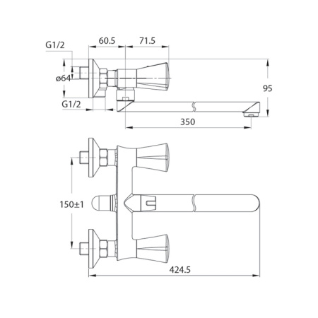 Смеситель IDDIS BOUNCE BOUSBL2i10WA универсальный 