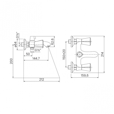 Смеситель IDDIS BOUNCE BOUSB02i02WA для ванны и душа 