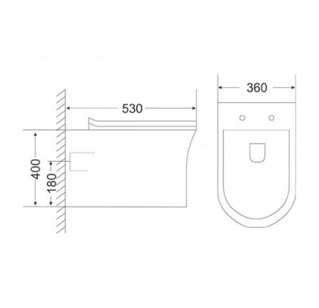 Унитаз навесной Mirsant FLY   