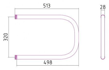 Полотенцесушитель водяной Стилье П-образный 00002-3250 320х500 