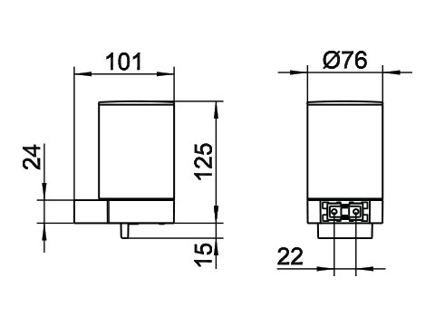Дозатор жидкого мыла навесной Keuco PLAN 14951 010000  