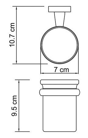 Стакан навесной WasserKRAFT LIPPE K-6528   Стакан навесной WasserKRAFT LIPPE K-6528