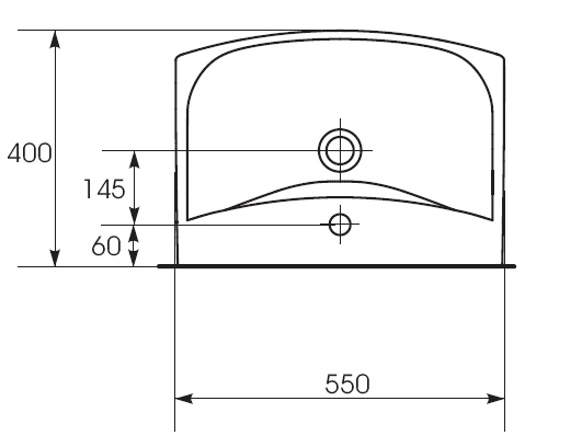 Раковина Cersanit CARINA S-UM-CAR55/1-w 55  Раковина Cersanit CARINA S-UM-CAR55/1-w 55