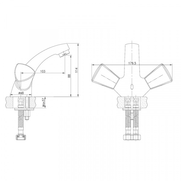Смеситель IDDIS BOUNCE BOUSB00i01 для раковины  Смеситель IDDIS BOUNCE BOUSB00i01 для раковины