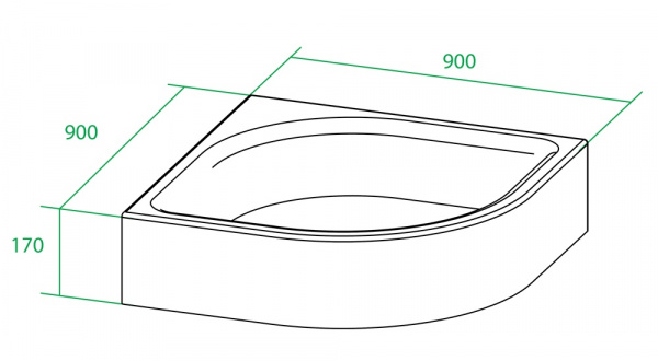 Поддон душевой IDDIS  P29W 90x90 см. акриловый Поддон душевой IDDIS  P29W 90x90 см. акриловый