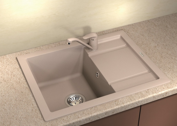Мойка кухонная керамогранитная Florentina ЛИПСИ 660 20.155.C0660.306 66*51 см. капучино