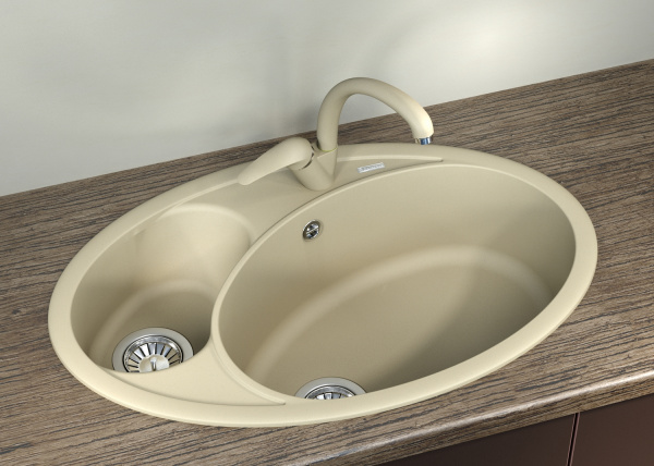 Мойка кухонная керамогранитная Florentina СЕЛЕНА 780 20.265.E0780.105 78*51 см. коричневый