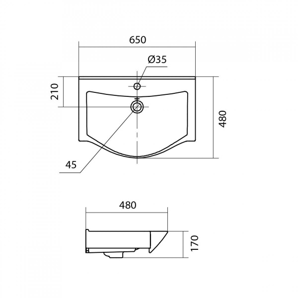 Раковина Santek БЕВЕРЛИ 1.WH30.2.501  