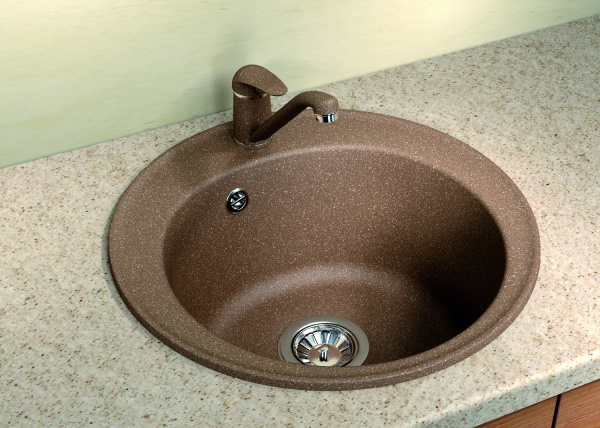 Мойка кухонная керамогранитная Florentina НИКОСИЯ 20.135.B0510.105 51*51 см. коричневый