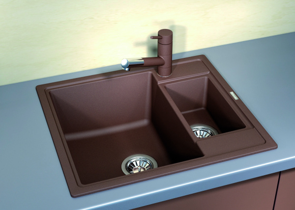 Мойка кухонная керамогранитная Florentina ЛИПСИ 580K 20.210.D0580.302 58*51 см. антрацит