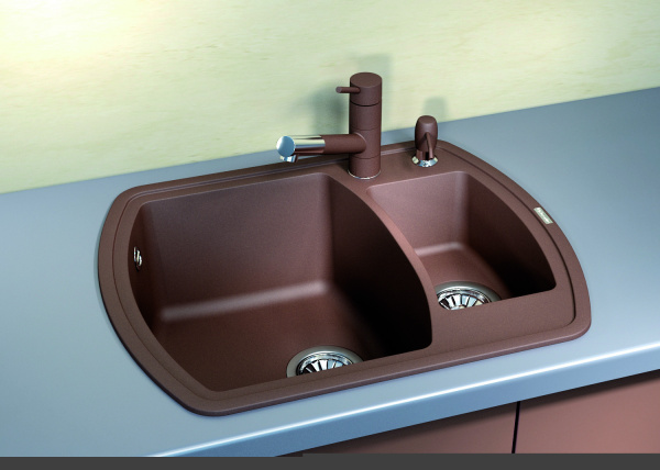 Мойка кухонная керамогранитная Florentina НИРЕ 630K 20.220.D0630.305 63*51 см. грей