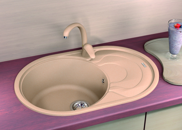 Мойка кухонная керамогранитная Florentina РОДОС 760 20.140.D0760.302 76*51 см. антрацит