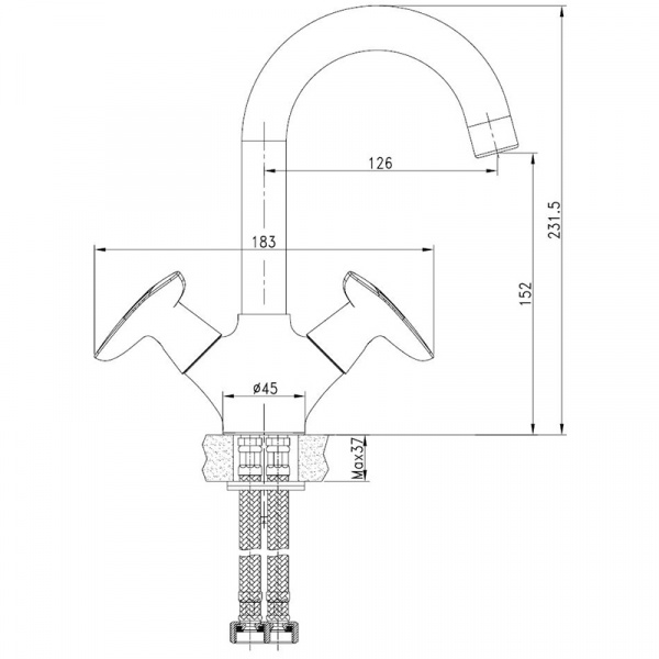 Смеситель IDDIS COPTER COPSBJ0i05 для кухонной мойки  Смеситель IDDIS COPTER COPSBJ0i05 для кухонной мойки