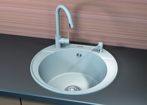 Мойка кухонная керамогранитная Florentina ЭЛЬБА 20.145.C0555.104 55,5*51 см. бежевый